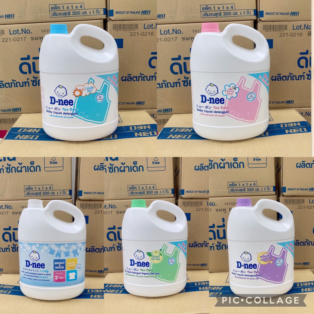 Nước giặt xả Dnee Thái có tem Đại Thịnh 3000ml