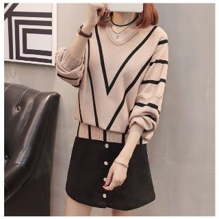 ÁO LEN CÁNH DƠI CỔ TIM SỌC V