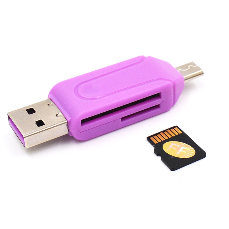 Đầu đọc thẻ USB 2 trong 1 OTG TF/SD chất lượng cao dành cho điện thoại