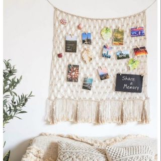 Dây macramé trang trí macramé treo ảnh tick note