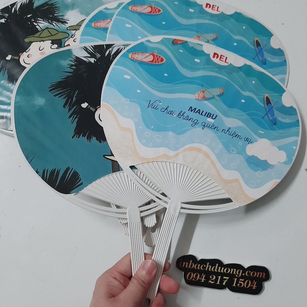 Nhận in quạt nhựa theo yêu cầu In Bạch Dương