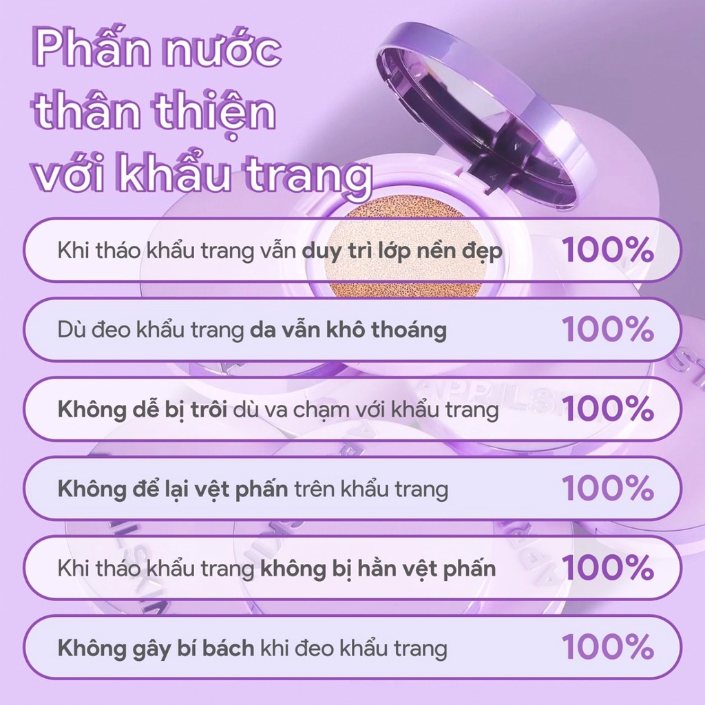Phấn Nước Aprilskin Siêu Mỏng Nhẹ 15g | Hasaki | Sản Phẩm Chính Hãng