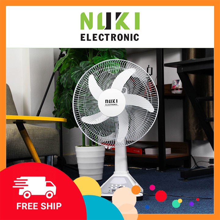 [NOWSHIP - GRAB] Quạt năng lượng mặt trời để bàn sạc tích điện Nuki 316