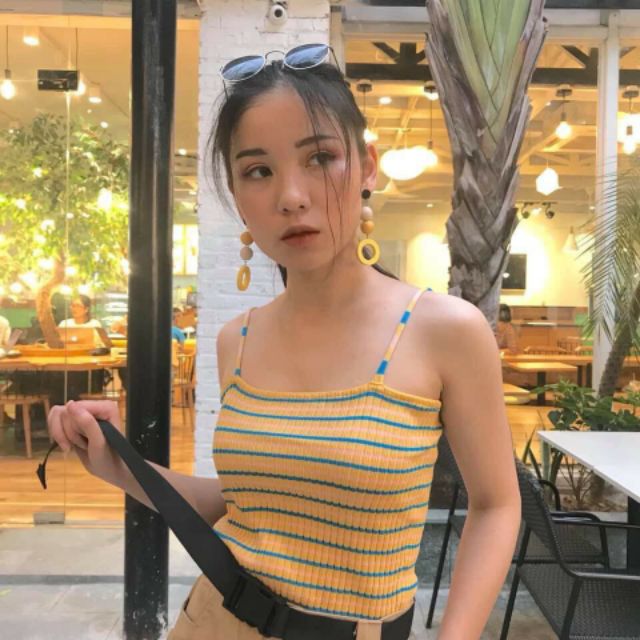 Áo 2 dây mongtogi kẻ hot hit [ ẢNH THẬT ] | BigBuy360 - bigbuy360.vn