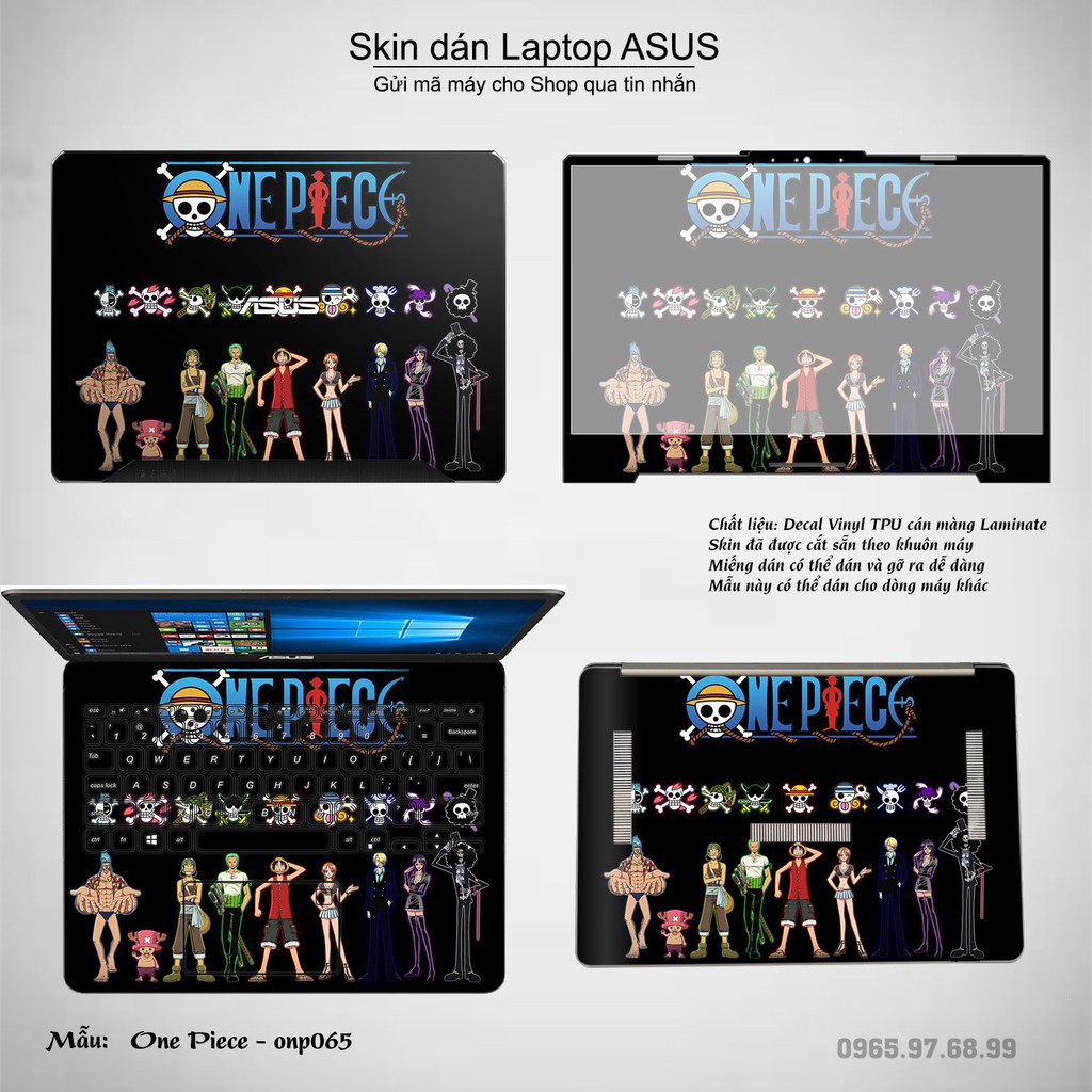 Skin dán Laptop Asus in hình One Piece nhiều mẫu 4 (inbox mã máy cho Shop)