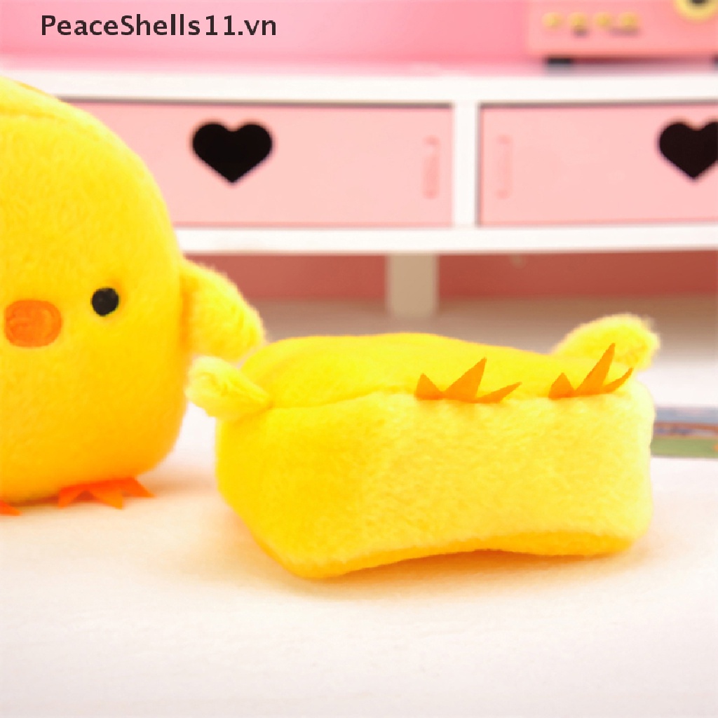 1 Ví Đựng Tiền Xu Mini Mềm Mại Hình Gà Con Màu Vàng Dễ Thương