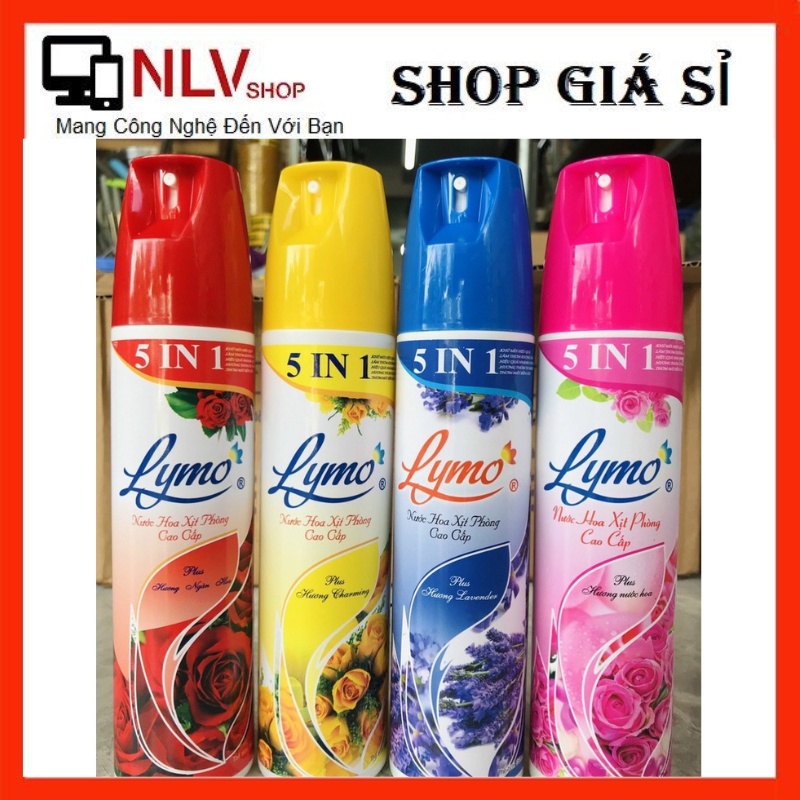 Chai xịt phòng mang hương nước hoa dịu nhẹ LYMO 350ml/ lưu hương thơm phòng ( Nhiều màu )