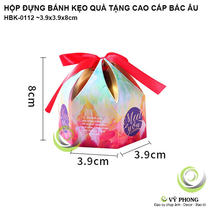 HỘP GIẤY ĐỰNG BÁNH KẸO QUÀ TẶNG LỄ TẾT ĐÁM CƯỚI PHONG CÁCH BẮC ÂU SANG TRỌNG HBK-0112