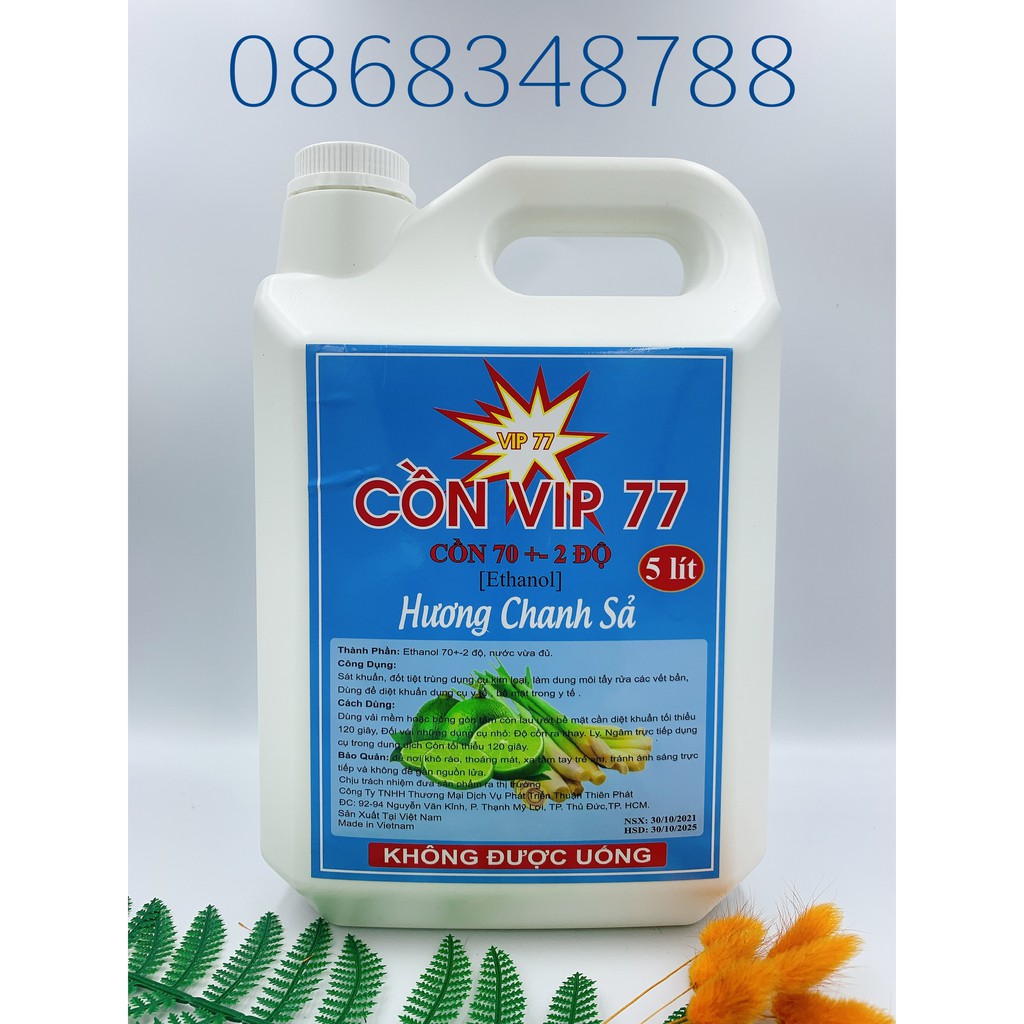 Cồn 70 độ sát khuẩn, khử trùng hương Chanh sả/Bạc hà/Tự nhiên VIP 77