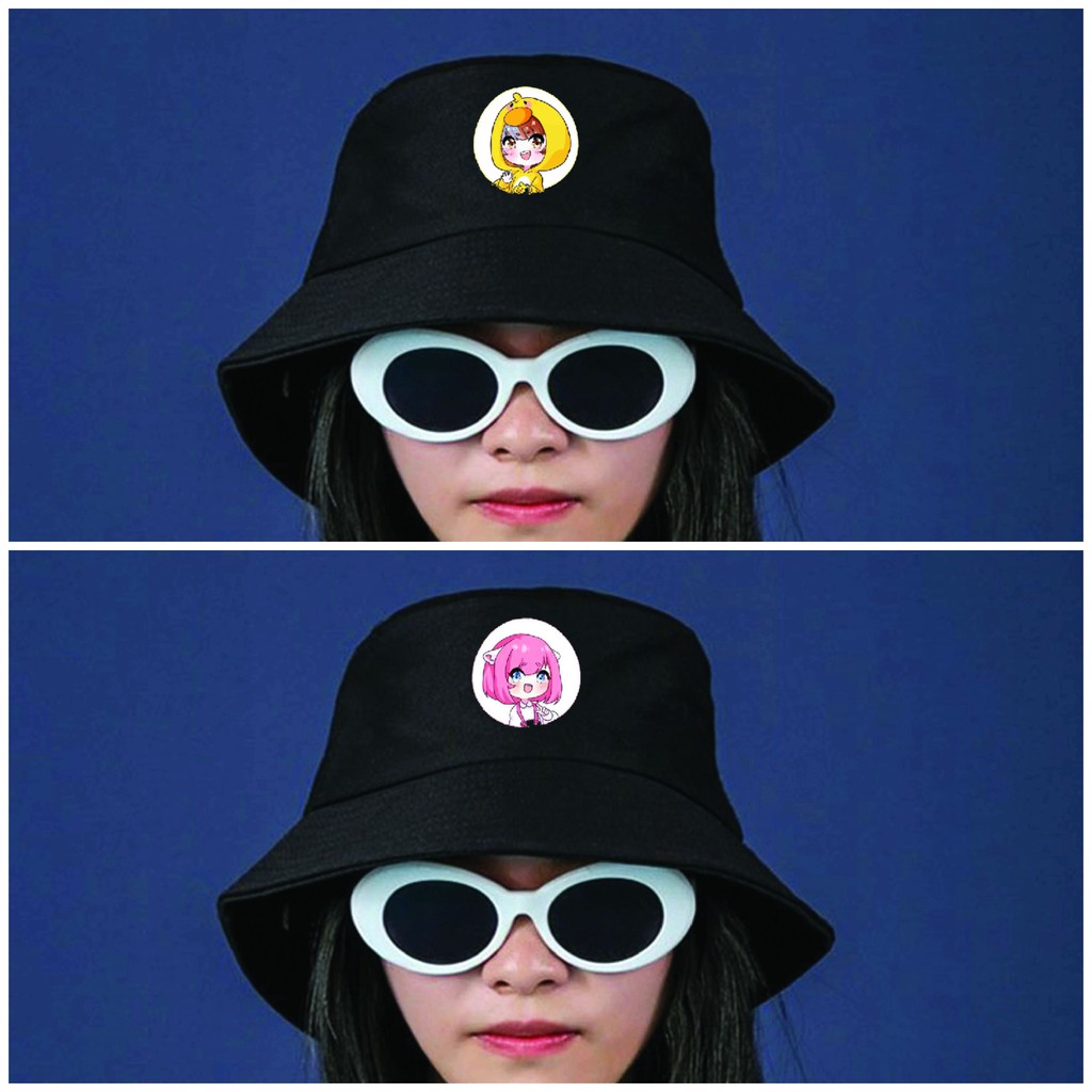 Mũ bucket đen in hình HERO TEAM Simmy Phong cận Siro Mr Vịt Sammy Đào Timmy Kairon Timy Kamui anime chibi đi học