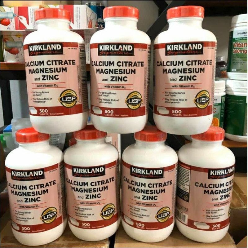 [ Date xa] Viên Uống Calcium Citrate Magnesium Zinc Kirkand 500 viên | Thế Giới Skin Care