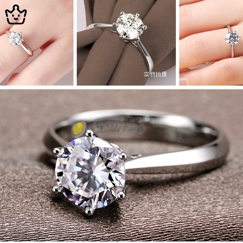 Nhẫn Đính Hôn Đính Đá Zircon JP6