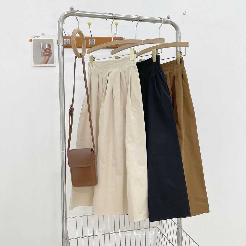 Cv478 - chân váy thô khóa sườn chun sau
