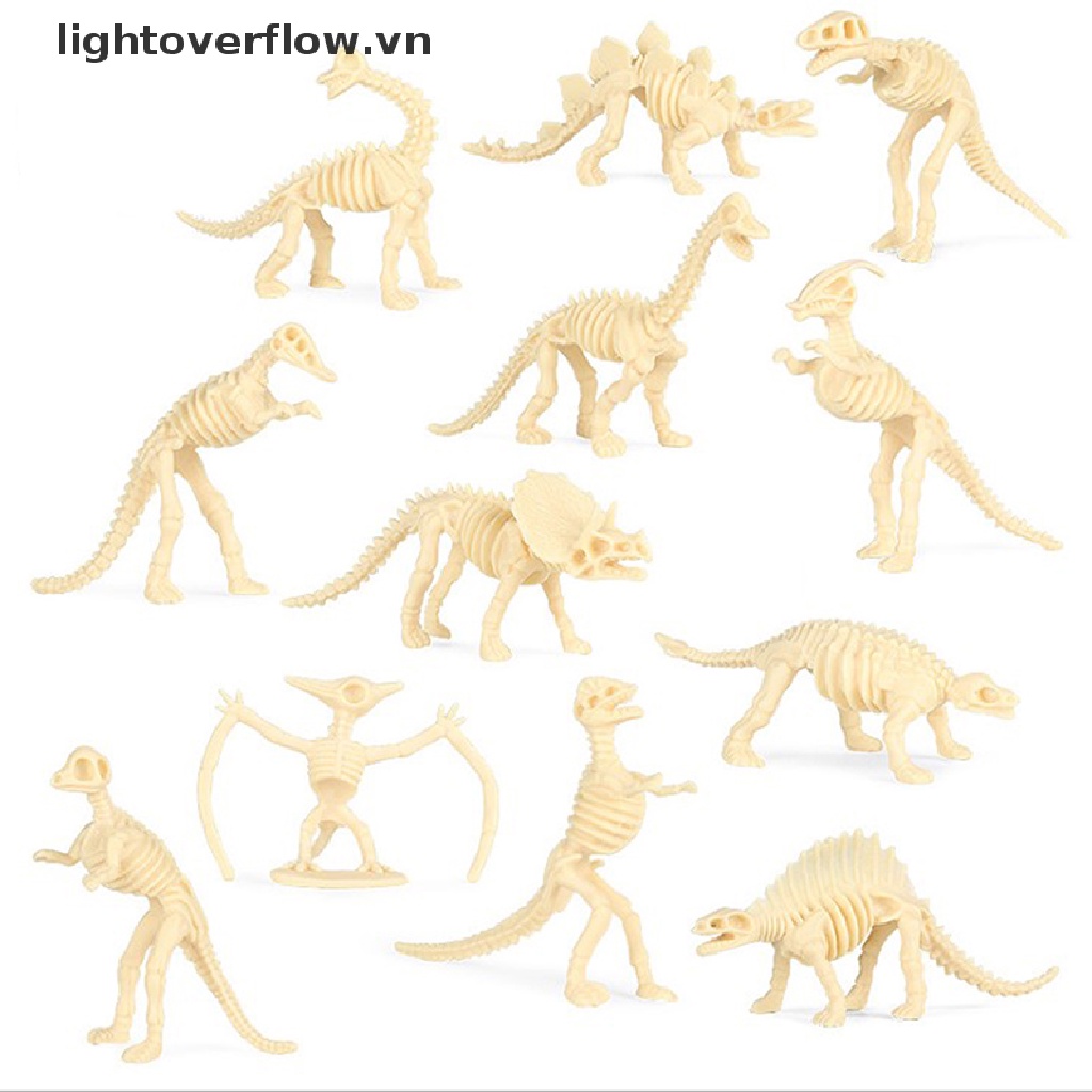Bộ 12 Mô Hình Xương Khủng Long Mini