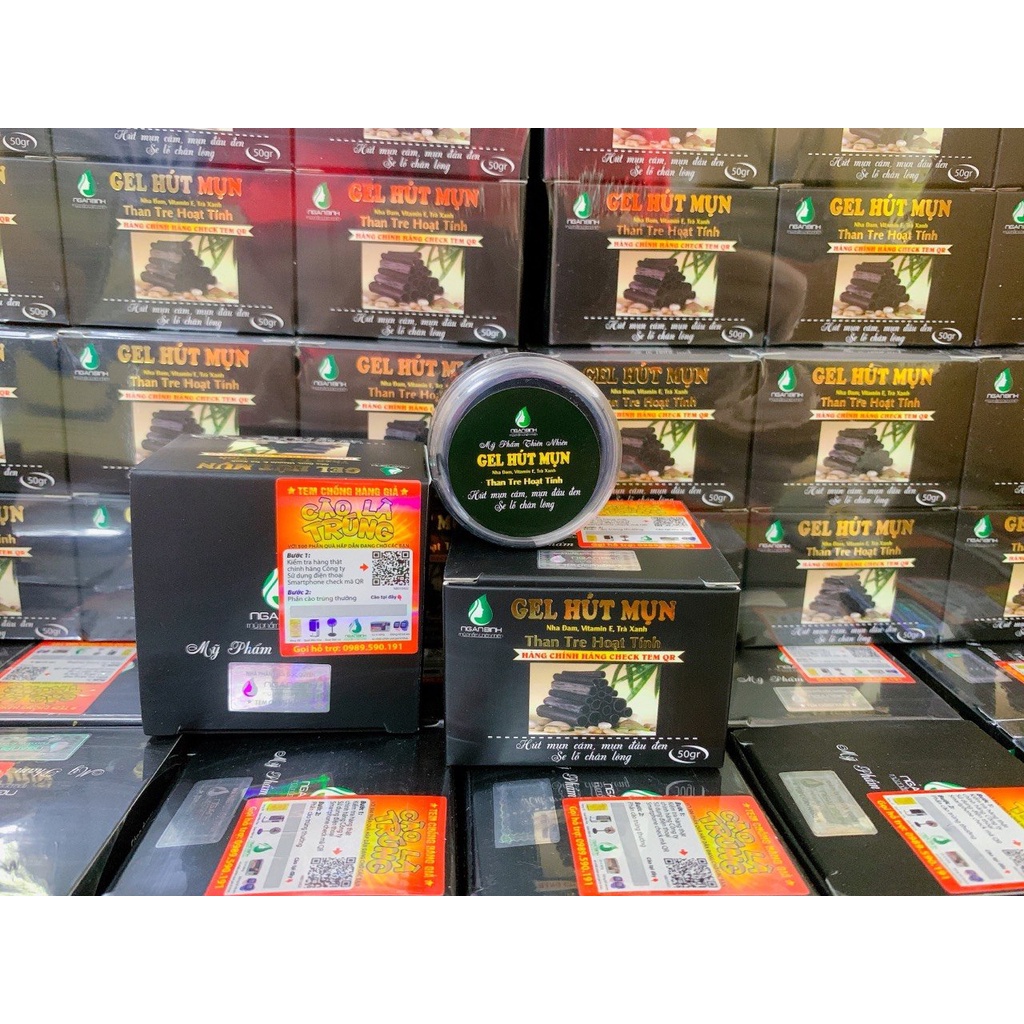 Gel Lột mụn than tre Ngân Bình chính hãng mẫu mới nhất, mặt nạ lột mụn