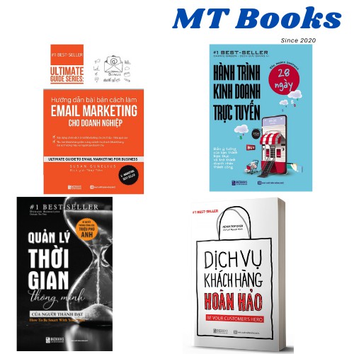 Sách -Combo Hướng Dẫn Cách Làm Email Marketing+ Hành Trình Kinh Doanh +Quản lý thời gian thông minh+ Dịch Vụ Khách Hàng