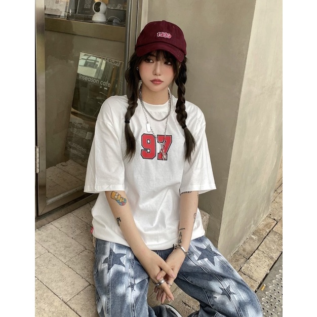 Áo thun tay lỡ Lazy star 97 Black áo thun nam nữ kun shop