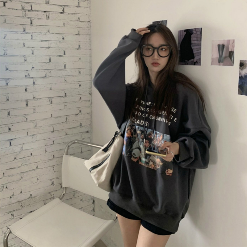 Áo Hoodie Tay Dài Dáng Rộng Thời Trang Xuân Thu Cho Nữ 2021 | BigBuy360 - bigbuy360.vn