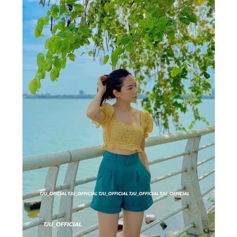 Quần short nữ gập gấu ống rộng hàng đẹp chất tuyết mưa Q575 SUTANO