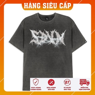 Áo thun cotton unisex nam nữ sdvn acd wash lightning