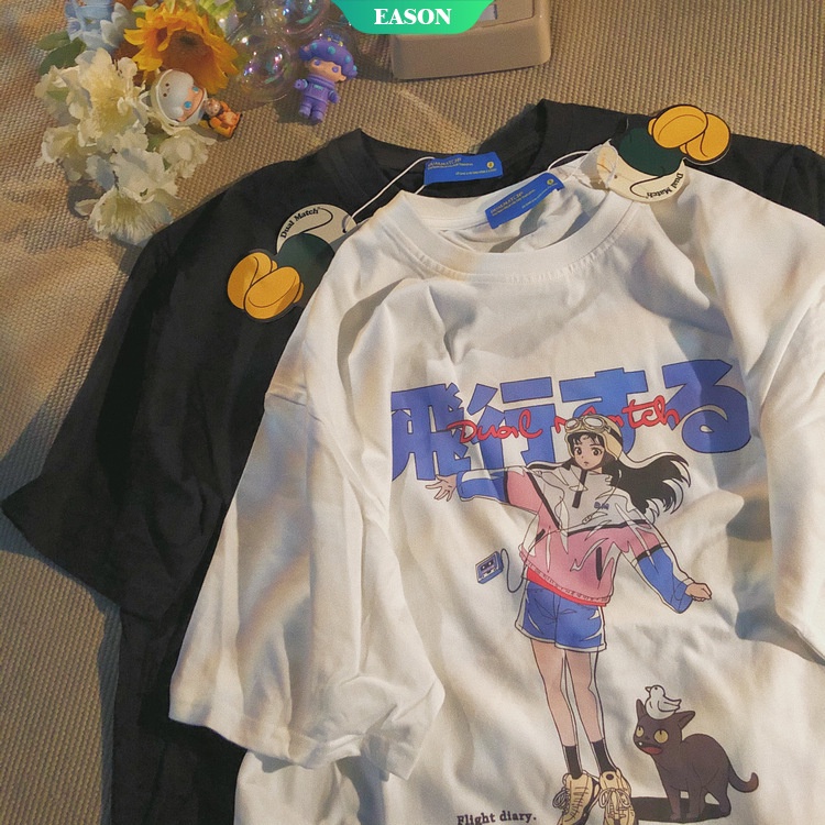 Sanrio Áo Thun Tay Ngắn Dáng Rộng In Hình Phong Cách vintage 150kg Thời Trang Harajuku Cho Nữ