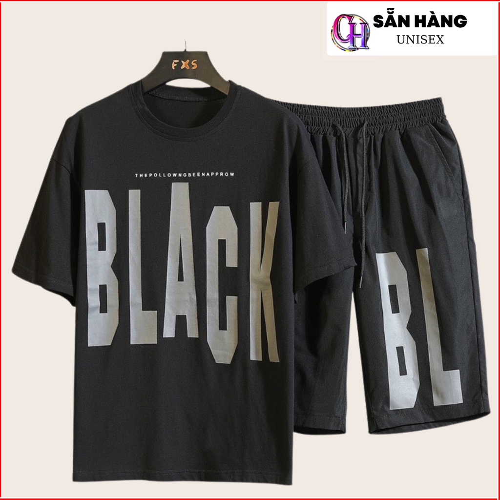 Bộ Quần Áo Mặc Nhà Thể Thao Nam Mùa Hè Phong Cách Cao Cấp Sét Đồ Đùi BLACK CHP