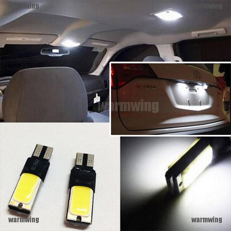 Set 2 Bóng Đèn LED COB T10 194 168 2825 2886 W5W Ánh Sáng Trắng Dành Cho Ô Tô
