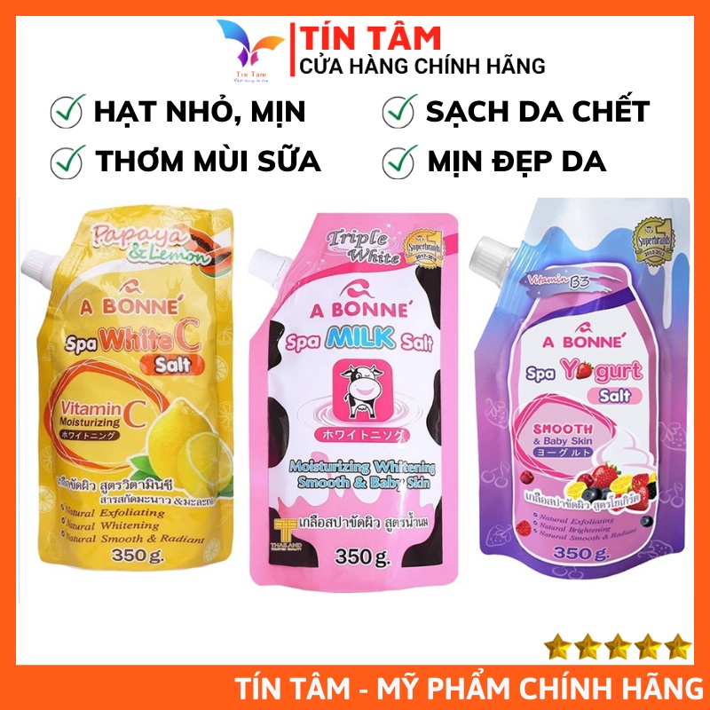[Có bill] Muối Tắm Sữa Bò Tẩy Tế Bào Chết A Bonne Thái Lan 350gr (Abonne)