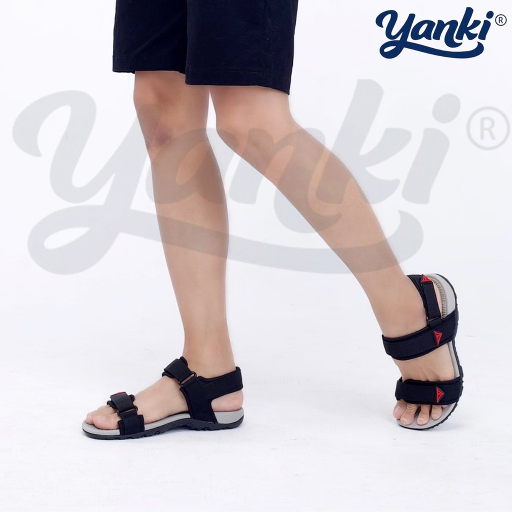 Giày Sandal Nam Quai Ngang Thời Trang YANKI Hàng VNXK (Đen) - VL02