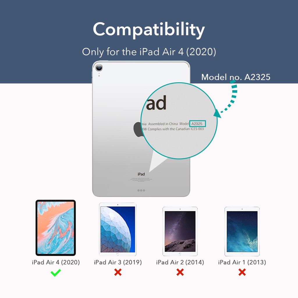 Bao Da Máy Tính Bảng ESR Bảo Vệ Cho IPAD AIR 4 (2020) / IPAD PRO 2020