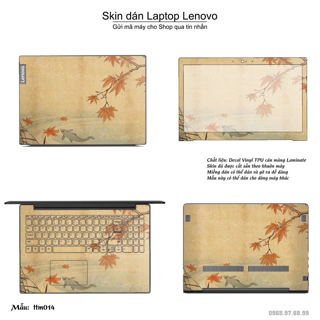 Skin dán Laptop Lenovo in hình Tranh thủy mặc (inbox mã máy cho Shop)