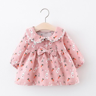 Váy bé gái váy babydoll mẫu thu đông 2020 hàng qc cao cấp cho bé 6 tháng - 4 tuổi