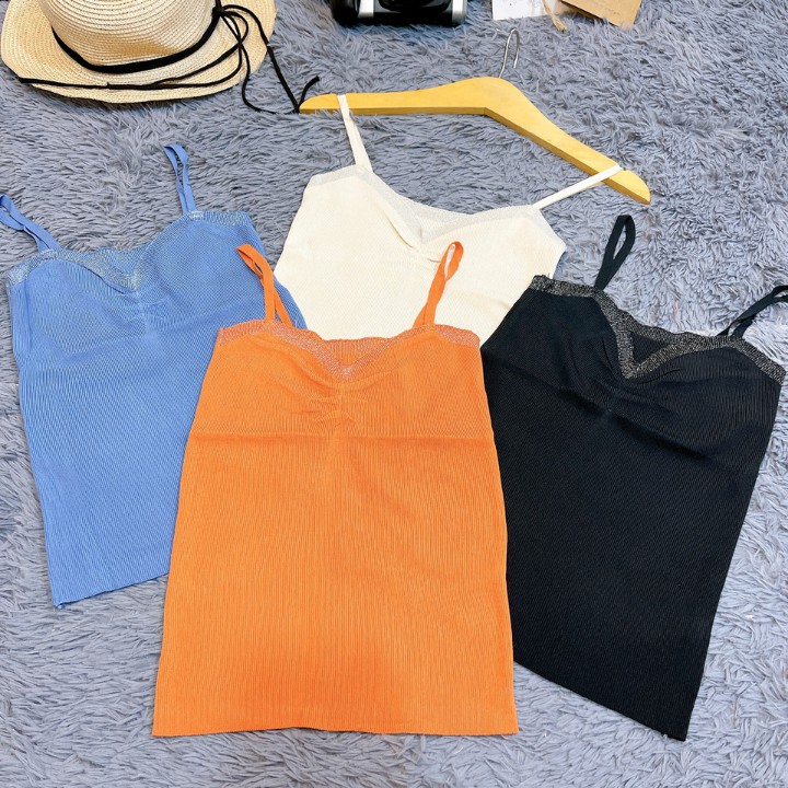 [FREESHIP] Áo 2 dây dáng body cổ v len min, cao cấp kết hợp áo vest ,áo khoác thu đông đều xinh | BigBuy360 - bigbuy360.vn