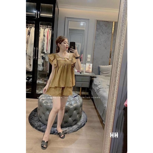 Sét đũi lụa thêu siêu dễ thương cho Mẹ và Bé 😊😊😊