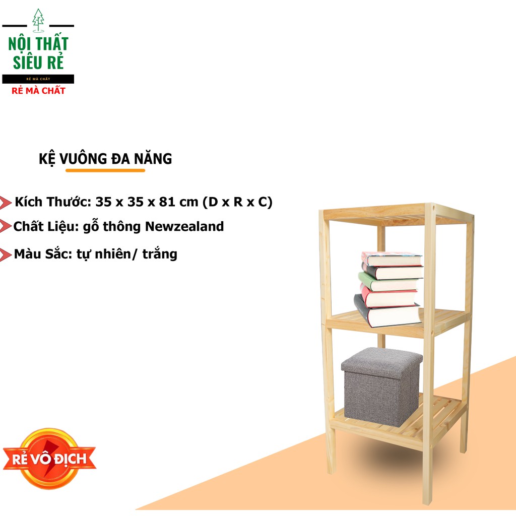 KỆ GỖ ĐA NĂNG 3 TẦNG - SHELF 3F