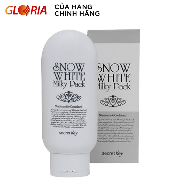 [Mã COSGLORIAT4 -8% đơn 250K] Kem Tắm Trắng Mặt và Toàn Thân Secret Key Snow White Milky Pack 200g