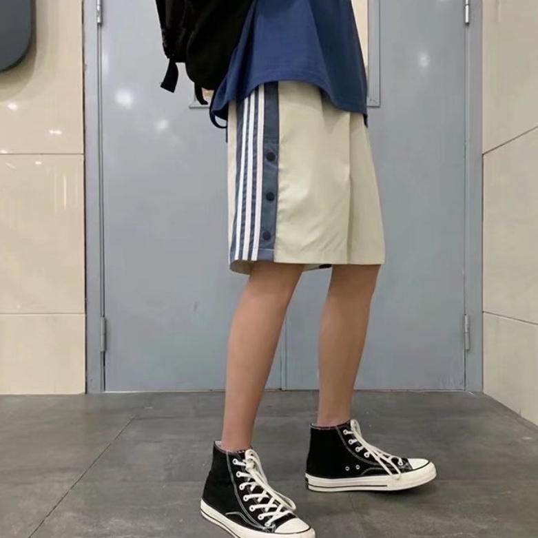 Quần Short Thể Thao Phối Nút Phong Cách Nhật Bản Cho Nam