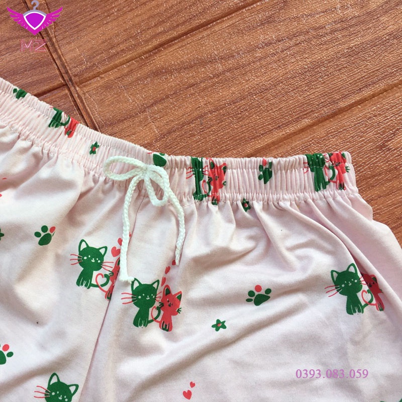 Quần Đùi Mặc Đi Ngủ Nữ ❤️ Quần Short Thun Dáng Ngắn Thiết Kế Viền Bèo Họa Tiết Hoạt Hình Cute salenka | BigBuy360 - bigbuy360.vn