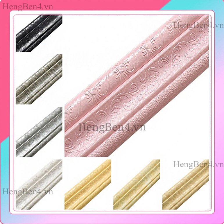 Miếng dán tường 3D vòng eo, tấm nền, xốp-Bức tranh tường 3D lớn nhất-230 x 8cm Giá gốc