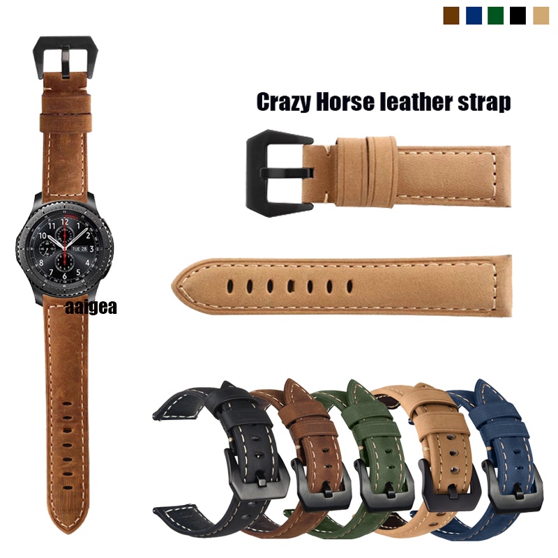 Dây Đeo Bằng Da Ngựa Cho Đồng Hồ Thông Minh Samsung Gear S3 Frontier S3 Classic / Galaxy Watch 46mm / Watch3 45mm