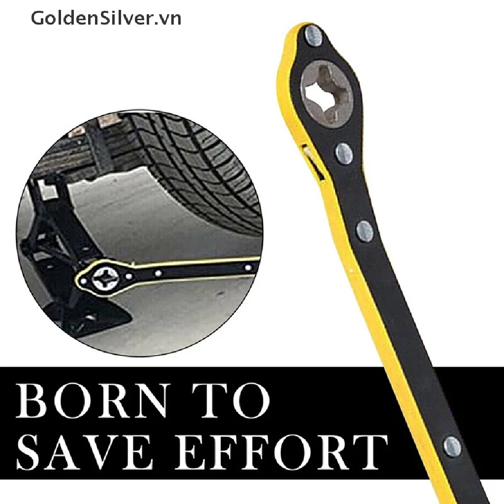 [Goldsilver] Cờ Lê Cầm Tay Cờ Lê Vặn Bánh Xe Gara Tiết Kiệm Sức Lao Động