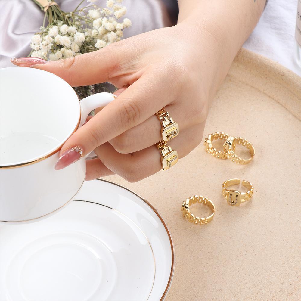 SUMU Nhẫn Hở Mạ VàNg 14K ThờI Trang