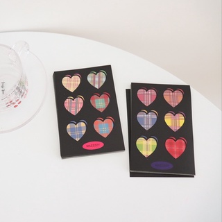 Sticker hình dán trái tim caro trang trí sổ, máy tính ST028