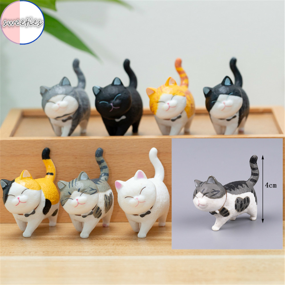 Mô hình mèo thiết kế xinh xắn để bàn trang trí