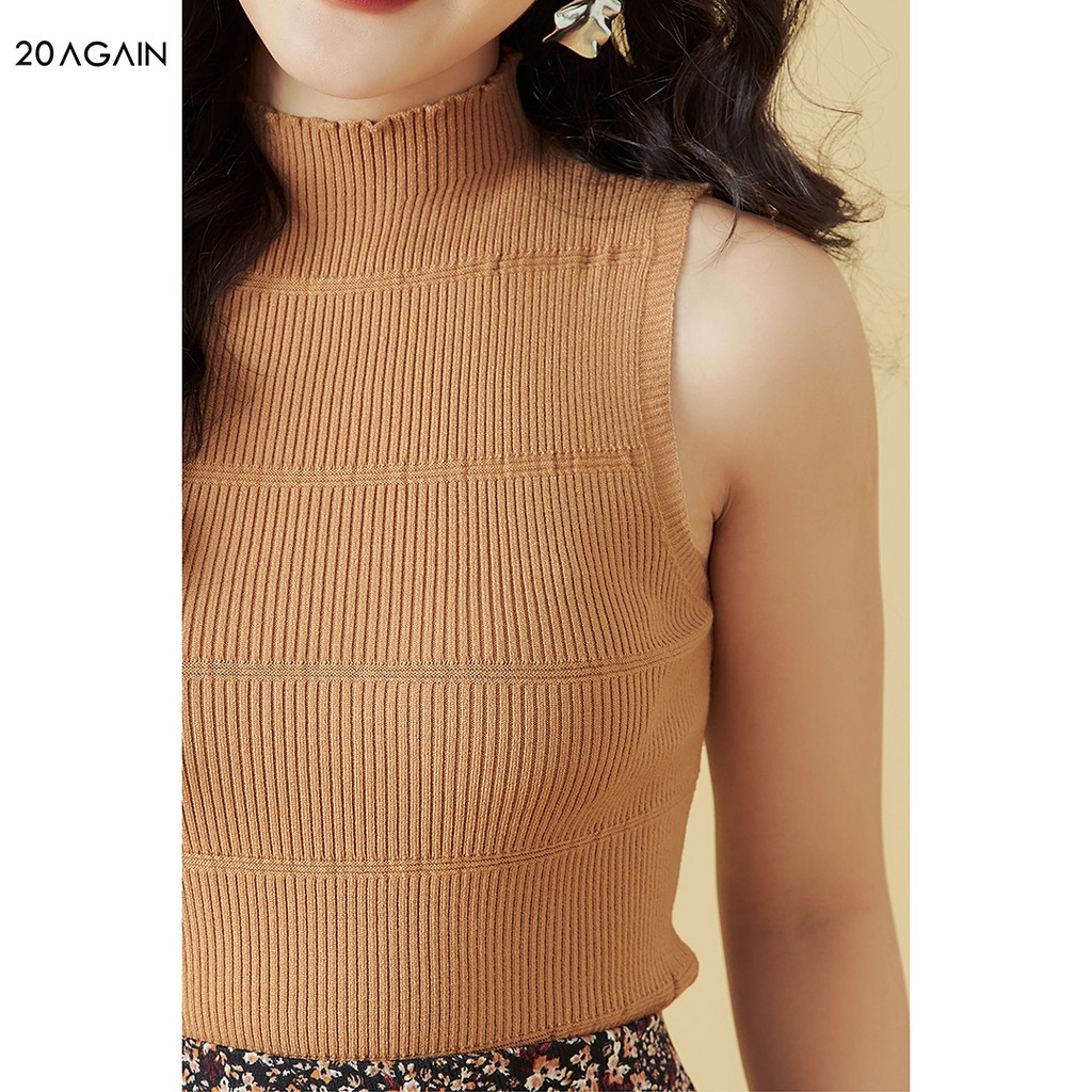 Áo len nữ ôm boby sát nách 20AGAIN, thiết kế bacsic trẻ trung ALA0051 | BigBuy360 - bigbuy360.vn