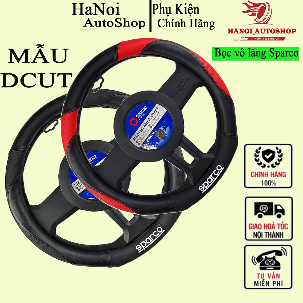 Bọc vô lăng ô tô Sparco Dcut cho Kia #Seltos,#SONET #Volkswagen #XL7 #Etriga #Almera SPC1116RD