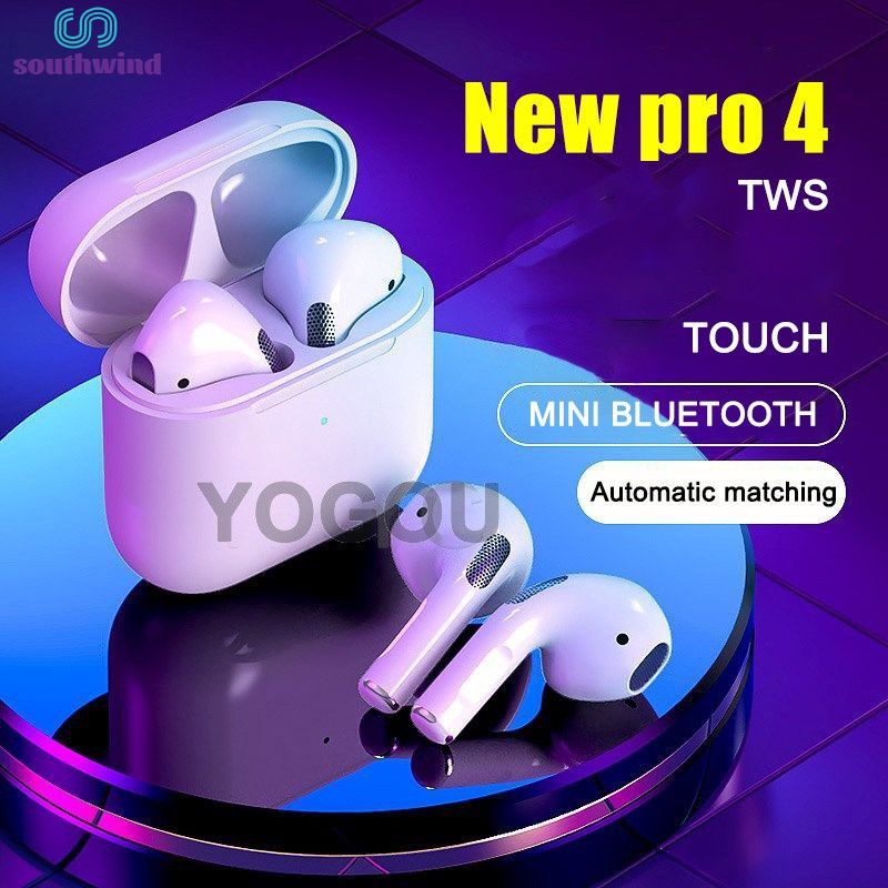 Mới Tai Nghe Nhét Tai Không Dây Kết Nối Bluetooth Inpods Pro 4 Tws Mini Cho Android IPhone Smart .C