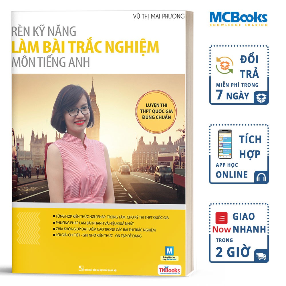 Sách Rèn Kỹ Năng Làm Bài Trắc Nghiệm Môn Tiếng Anh TKbooks