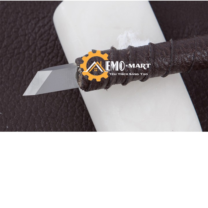 Bộ dụng cụ đục, tiện điêu khắc vonfram bọc da cao cấp