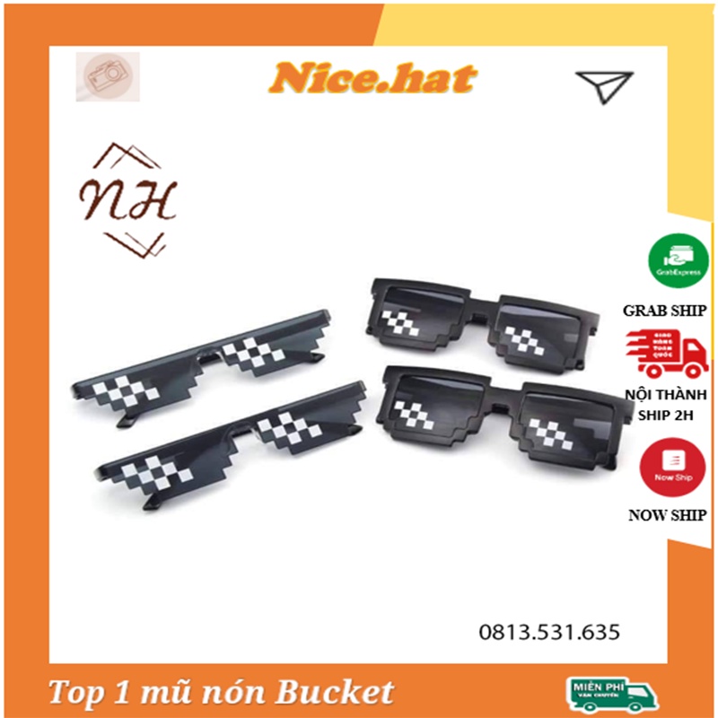 [Mã FAMARAL1 giảm 10K đơn 50K]Kính Thuglife 6 Chấm MINECRAFT - Thug Life Nhiều Màu Sắc K01